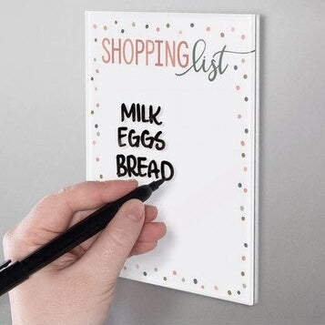 Shopping List Dry Erase Magnetic Marker Board