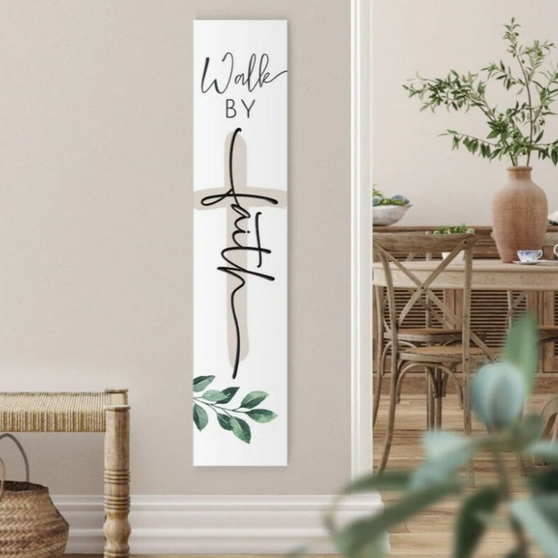 Walk By Faith Carved Wall Decor