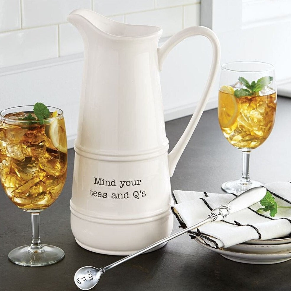 Mind Your teas and Q's Pitcher