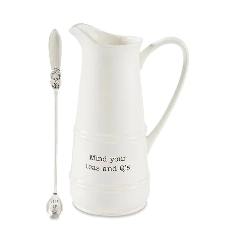 Mind Your teas and Q's Pitcher