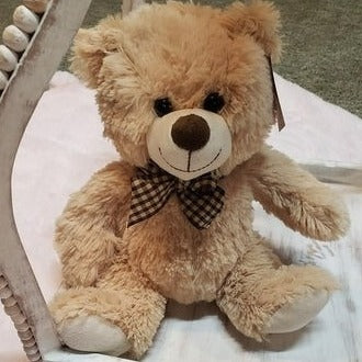 Sitting Beige Bear Plush 10''