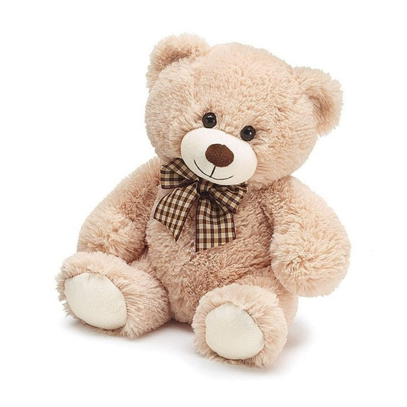 Sitting Beige Bear Plush 10''