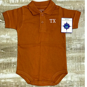 TX Burnt Orange Polo Body Suit