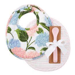 Hydrangea Bib and Spoon Set