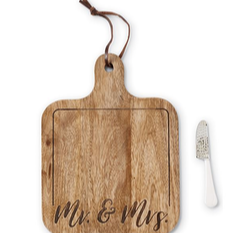 Mr. & Mrs. Wood Board Set
