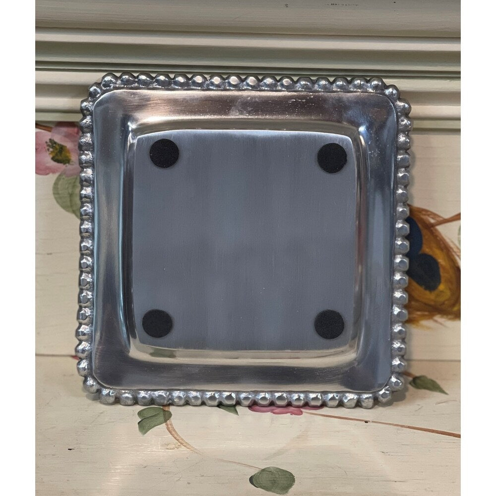 E Initial Metal Trinket Tray