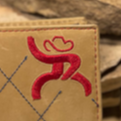 Red and Tan Bi-Fold Wallet