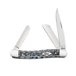 Black & White Fiber Weave Medium Stockman Knife