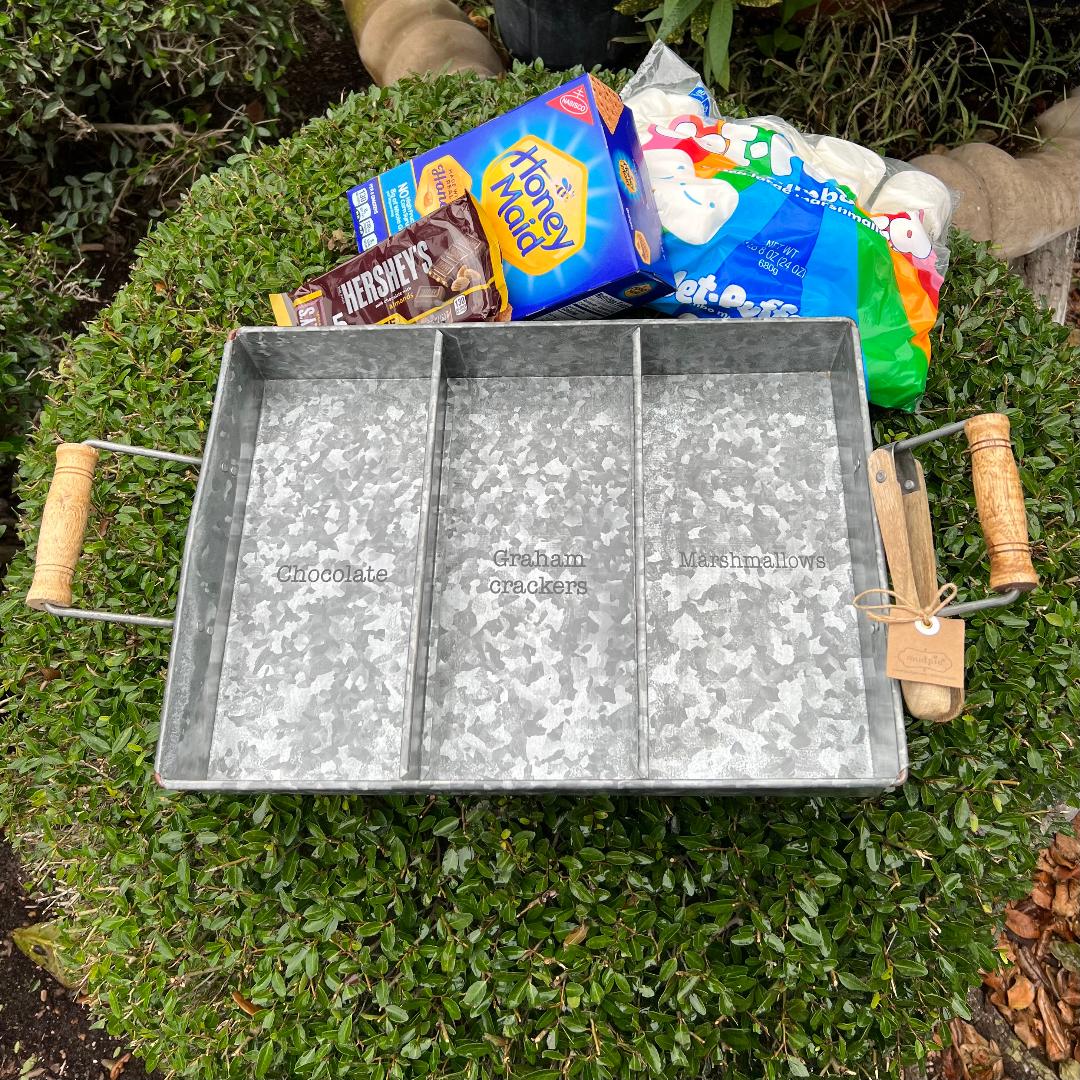 Smores Labeled Tin Tray Set