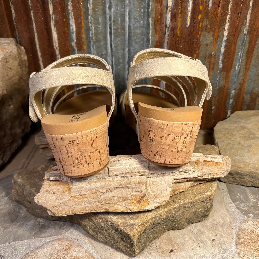 Sun Down Gold Wedge/Sandal