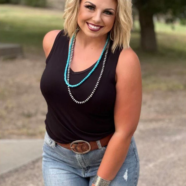 Jules V Neck Sleeveless Top