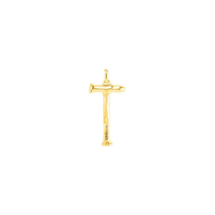 Letter Shaped Pendant in Gold inspired by the Iconic Nail