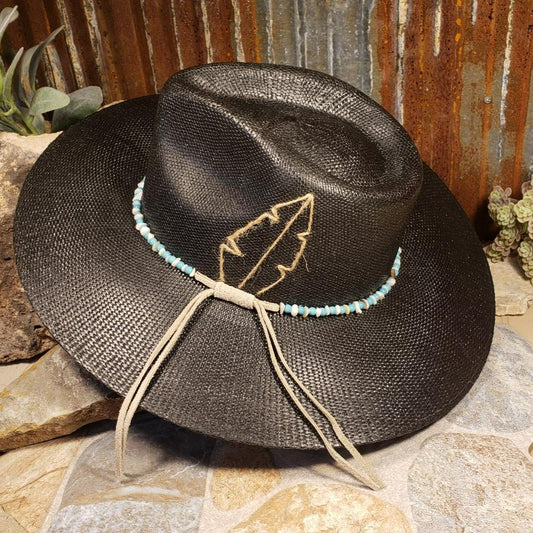 Midnight Toker Black Straw Hat