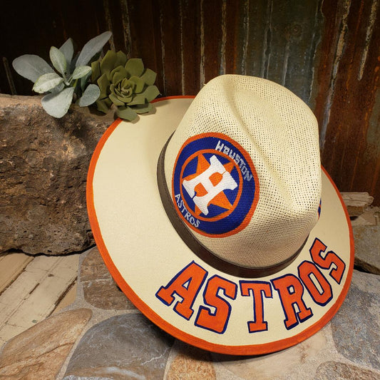 Astros Straw Hat Cream