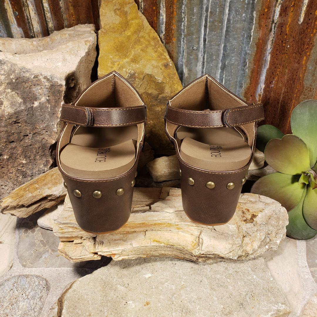 Carley Chocolate Smooth Wedge/Sandal