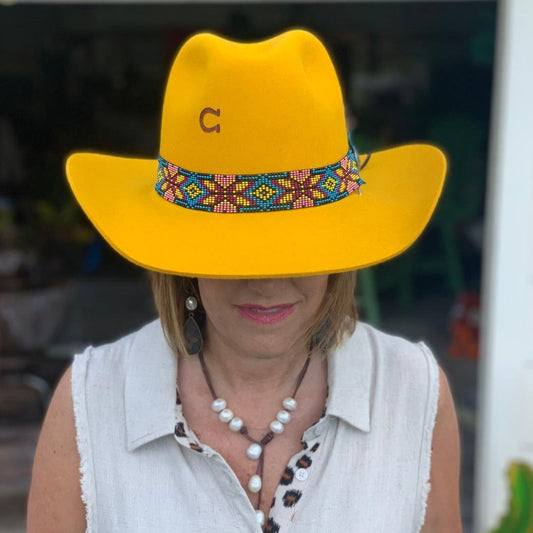 Yellow Gold Digger Felt Hat