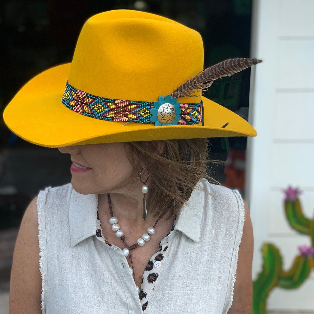 Yellow Gold Digger Felt Hat