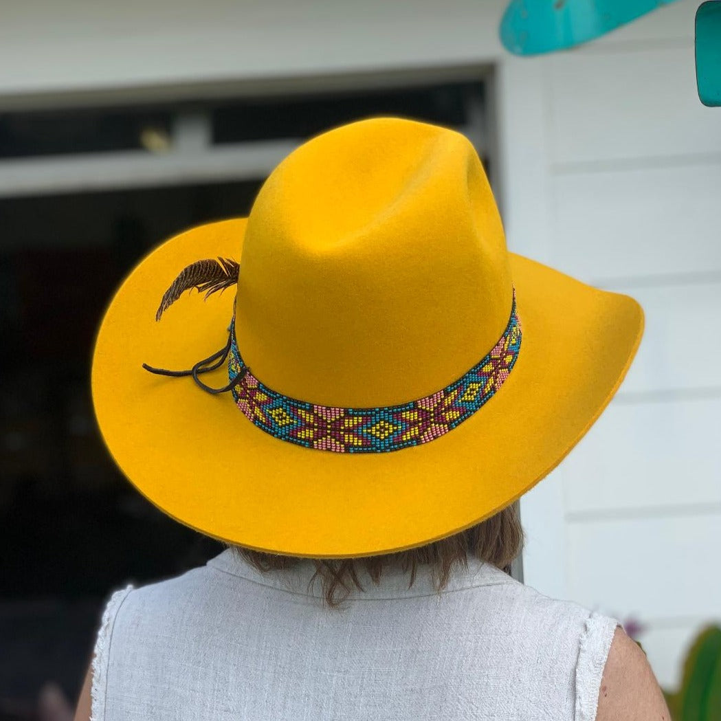 Yellow Gold Digger Felt Hat