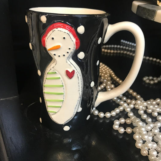 Snowman Polka Dot Mug