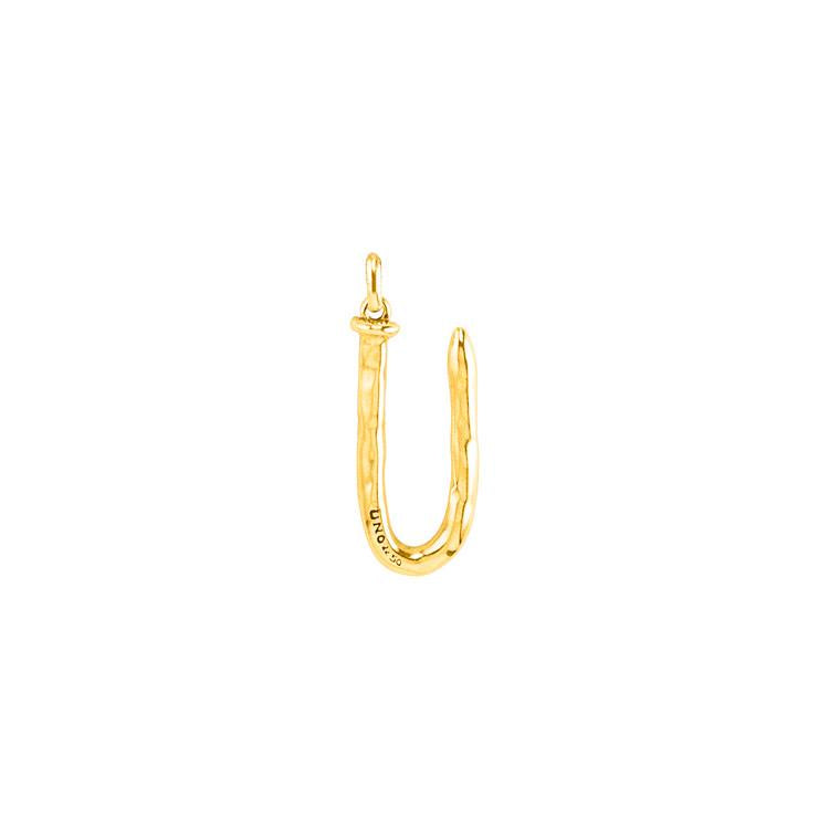 Letter Shaped Pendant in Gold inspired by the Iconic Nail
