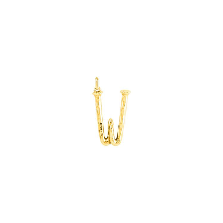 Letter Shaped Pendant in Gold inspired by the Iconic Nail