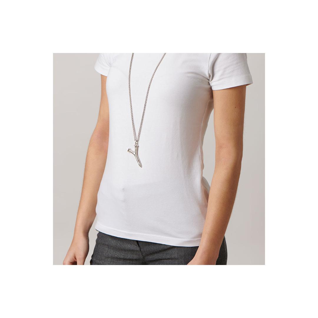 Letter Shaped Pendant in Silver inspired by the Iconic Nail