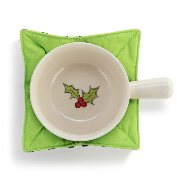 Cozy Holly Berry Soup Crock & Bowl