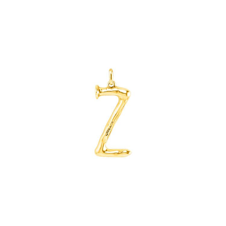 Letter Shaped Pendant in Gold inspired by the Iconic Nail