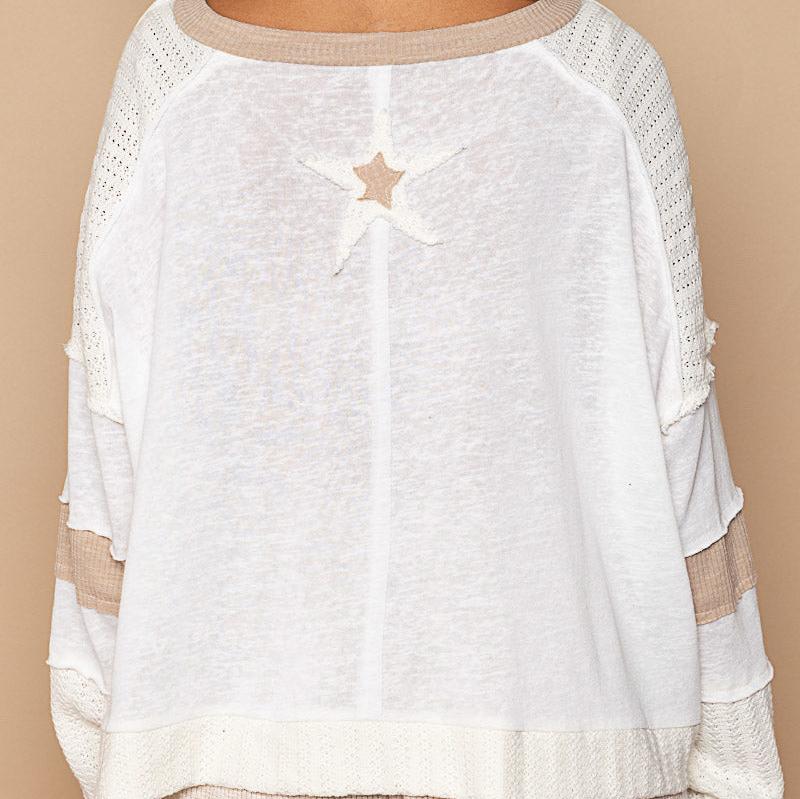 Patchwork Star Knit top