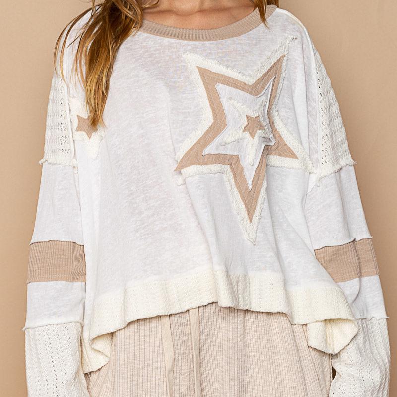 Patchwork Star Knit top