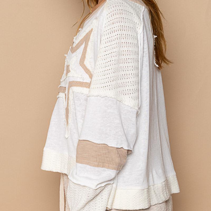 Patchwork Star Knit top