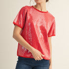 Tiny Sequins Covered Sweater Top