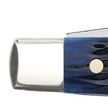 Rogers Corn Cob Jig Blue Bone Medium Stockman with Pen Blade Pocket Knife