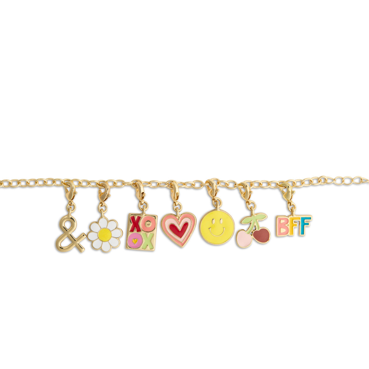 BFF Gold Charm Bracelet