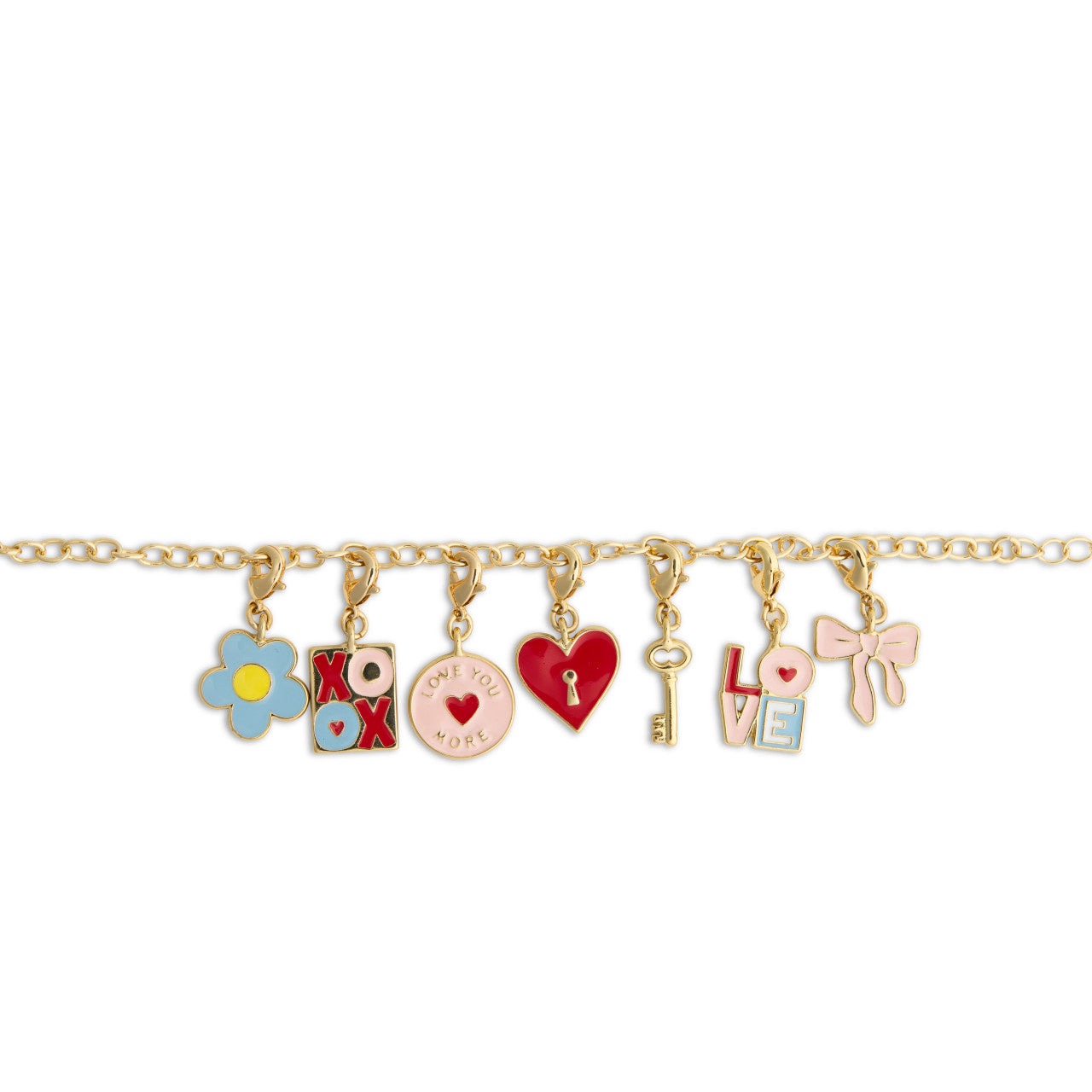 Love You More Gold Charm Bracelet