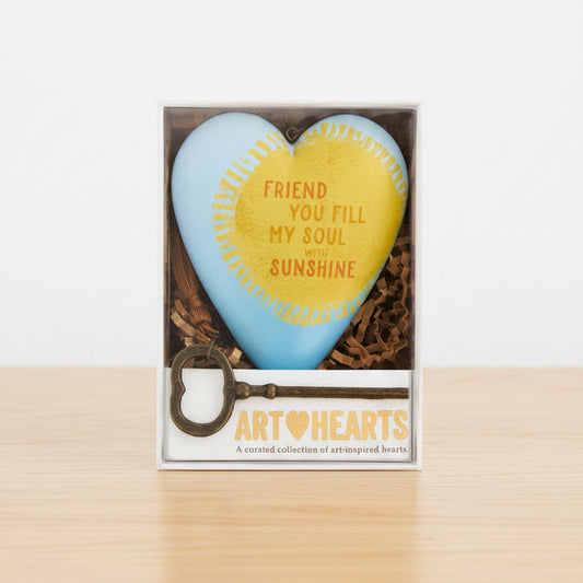 Friend Fill My Soul with Sunshine Art Heart - 3.5in