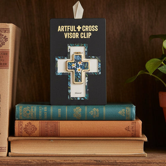 Artful Cross Blessed Visor Clip