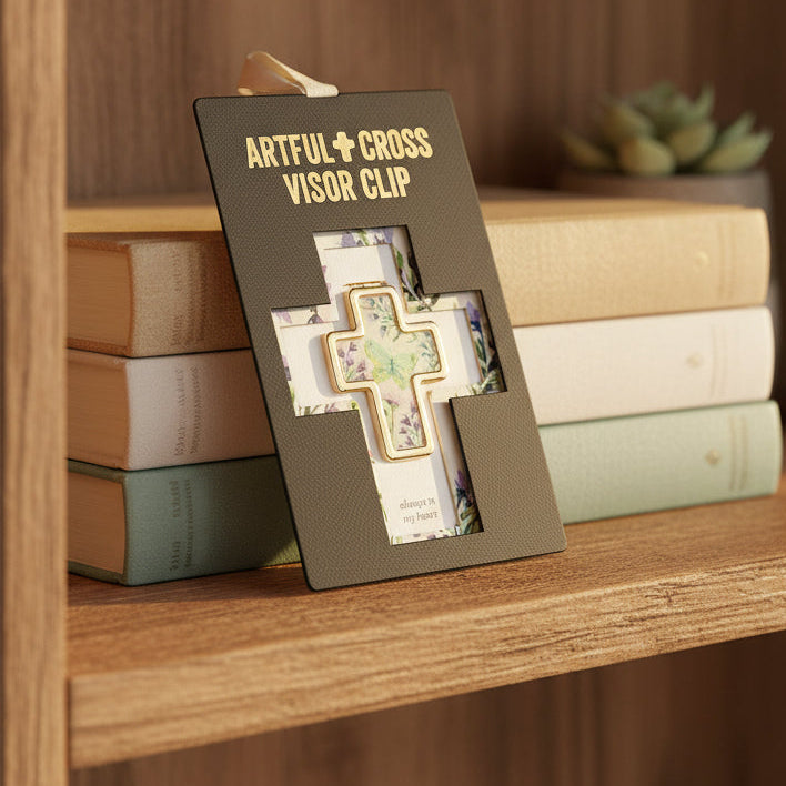 Artful Cross Always in my Heart Visor Clip