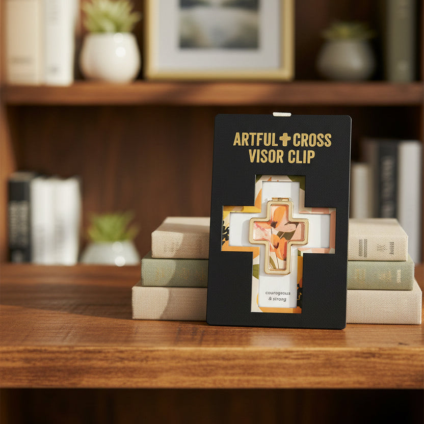 Artful Cross Courageous & Strong Visor Clip