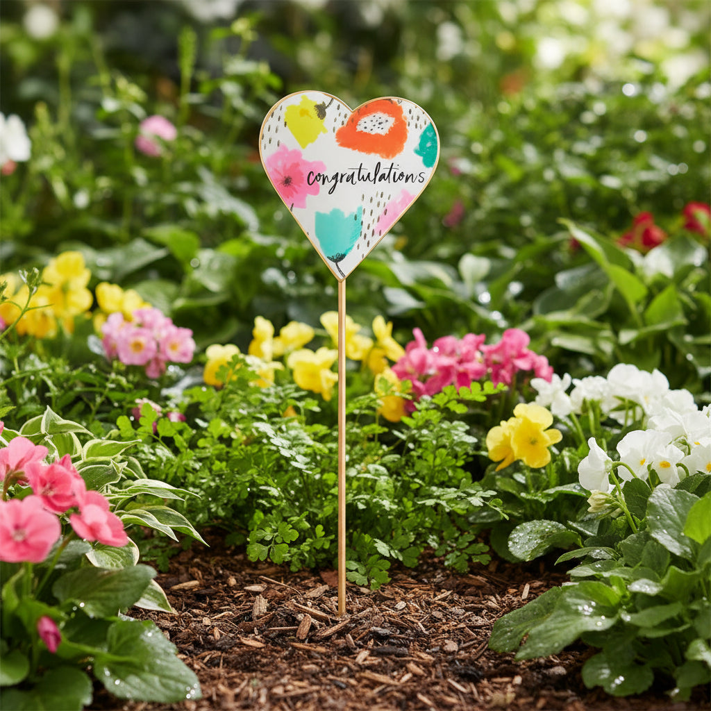 "Congratulations" Floral Plant Pick