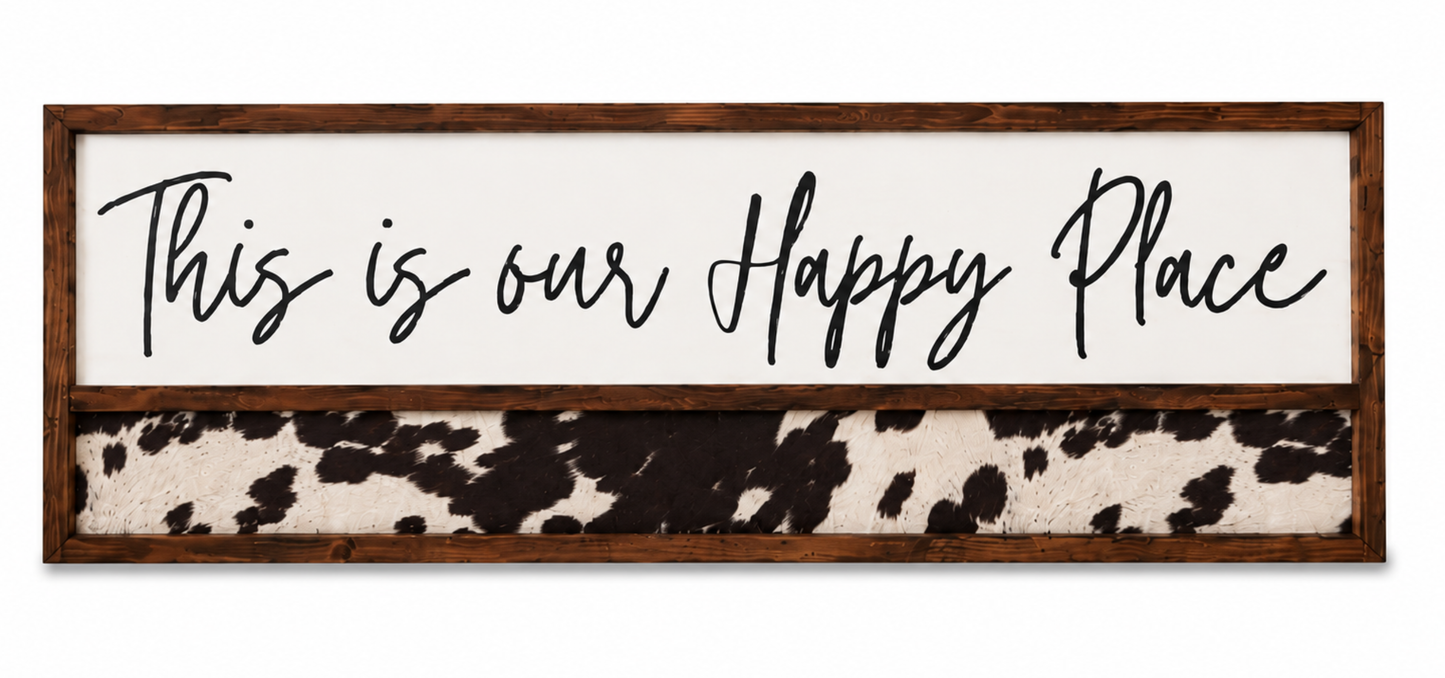 This Is Our Happy Place Sign Large Western Farmhouse Decor