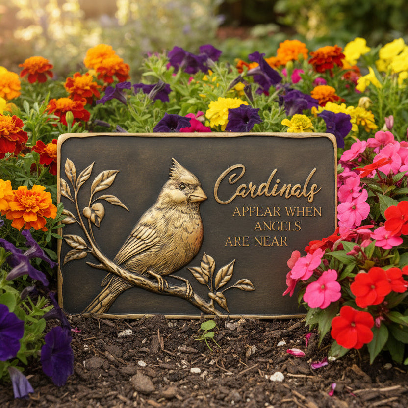 "Cardinals Appear" Memorial Stone
