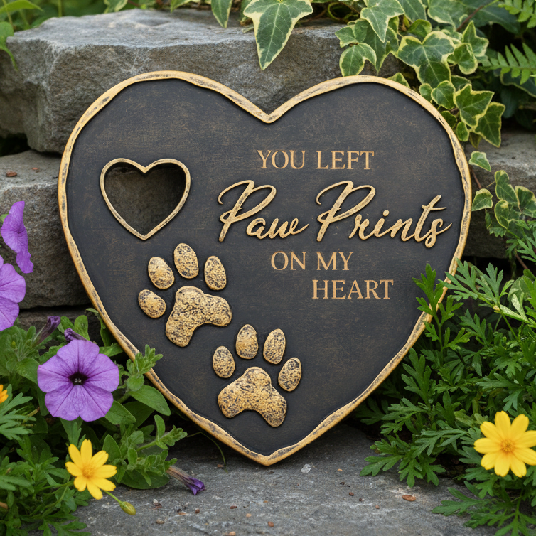 "Paw Prints" Garden Stone