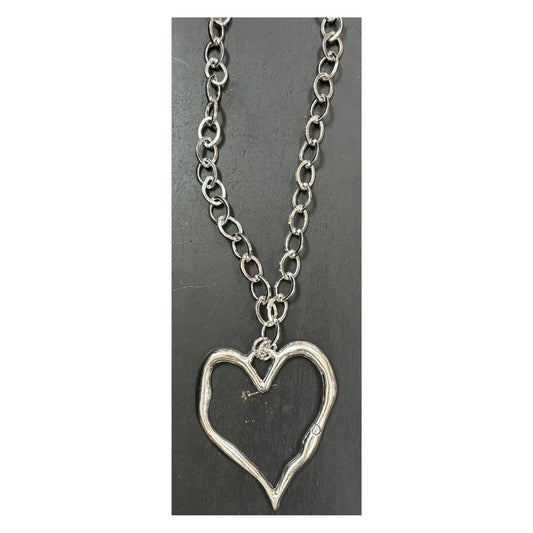 Silver Plated Heart Necklace