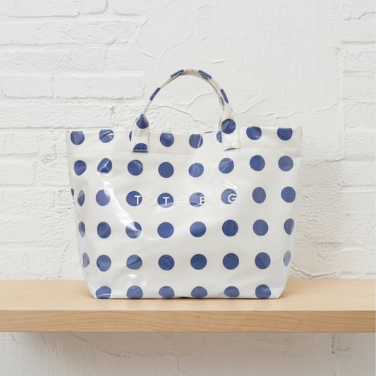Blue Polka Dot TOTE BAG
