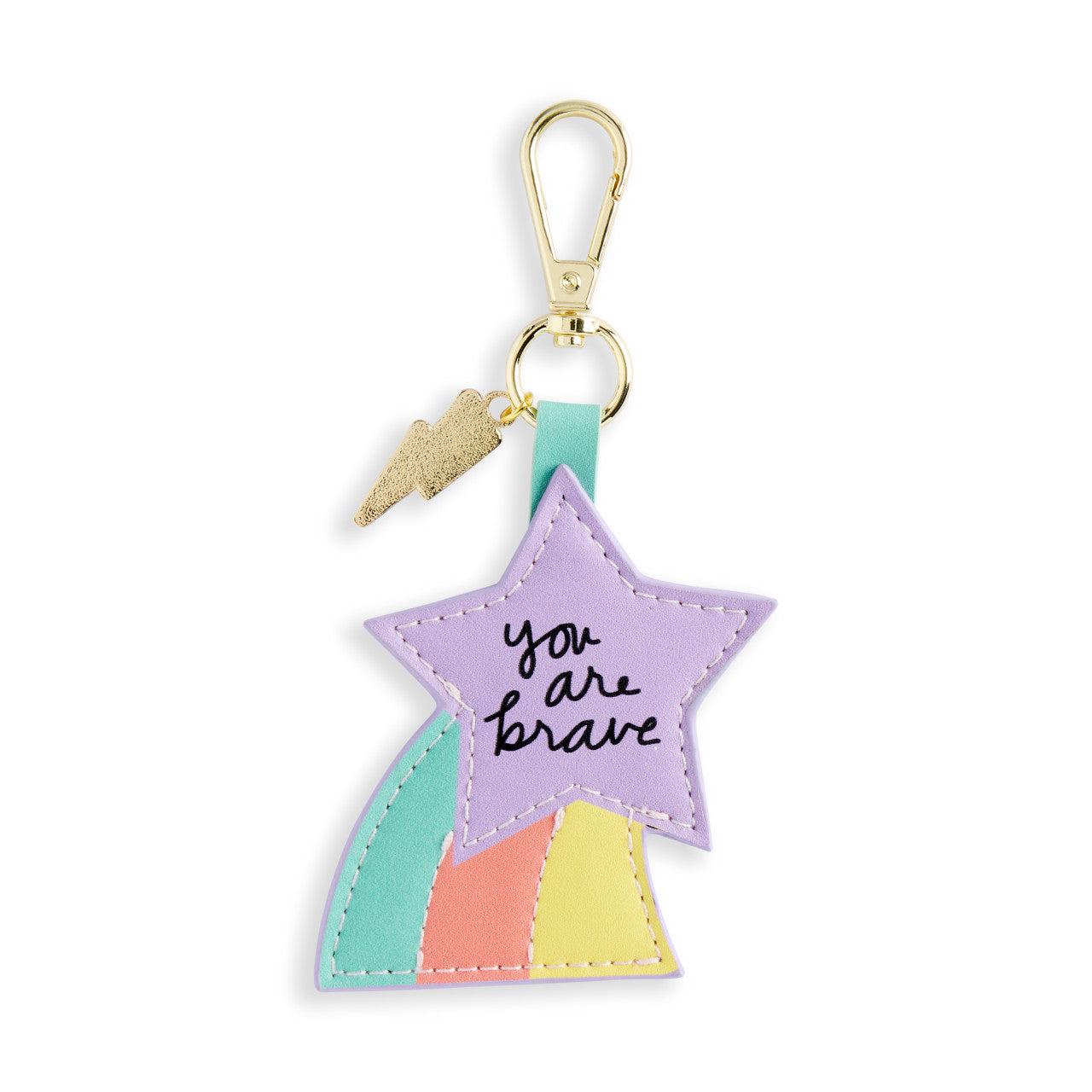 You Are Brave Purple Bag Charm