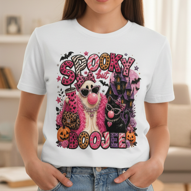 Bling Spooky But Boojee Ghost Cat