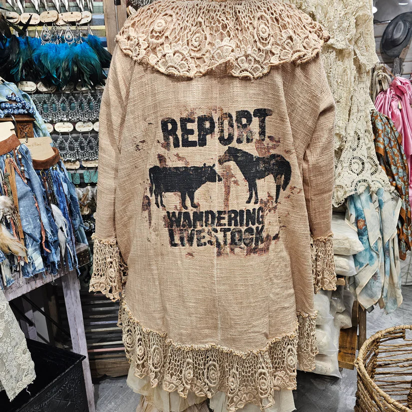 Burlap Wandering Livestock