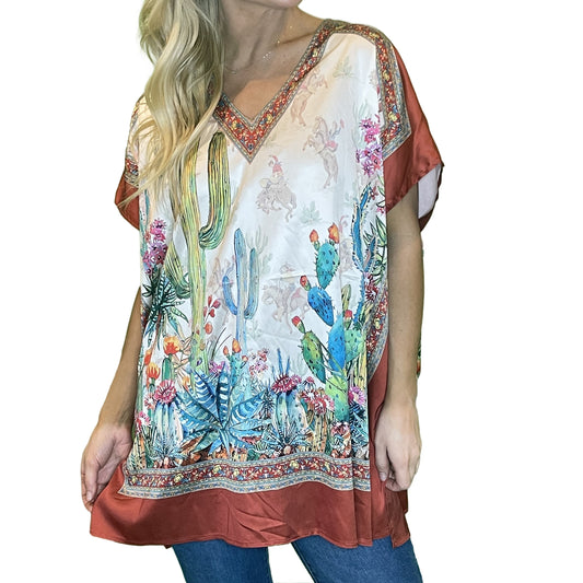 Poncho Cactus Top