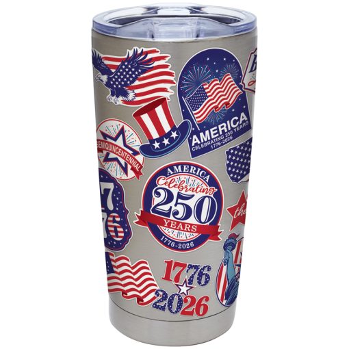 "250 Years-Sticker look" 20 Oz. Tumbler